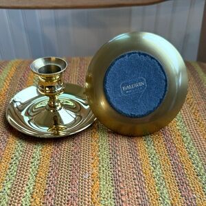 baldwin Polished Brass Candle Holder - Shiny Gold Finish